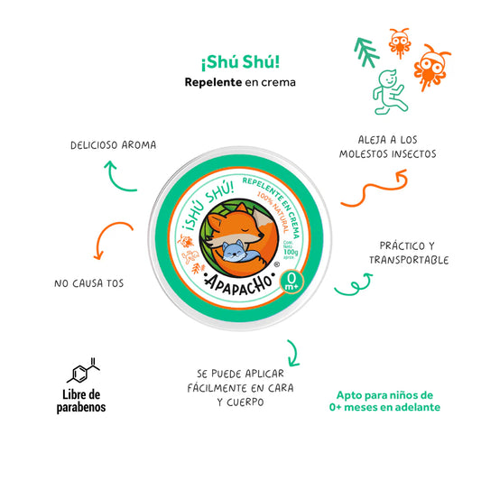 Crema ¡Shú, Shú! (Repelente de insectos)
